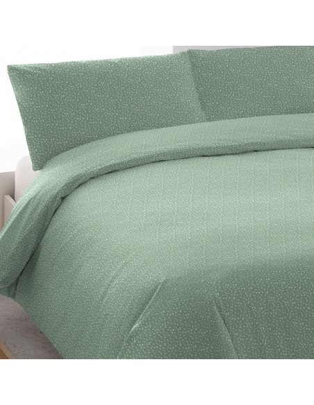 Funda nórdica algodón Amalia verde caceria algodon-100
