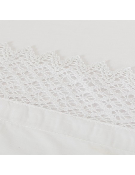 Juego de sábanas algodón con aplique lisa cama-135