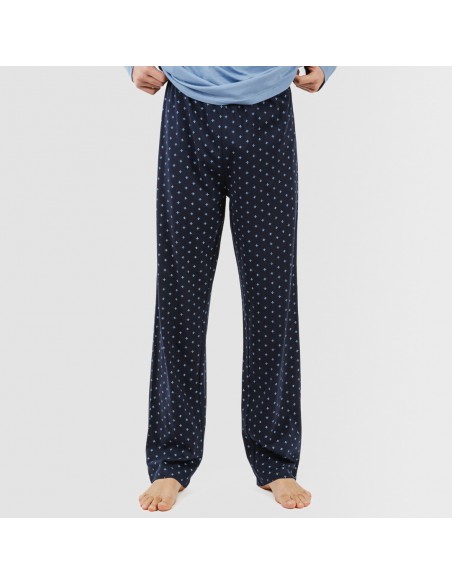 Pijama largo algodón hombre Pedro indigo pijamas-largos-hombre