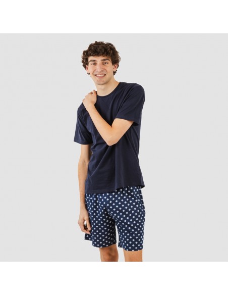 Pijama corto algodón hombre Missy azul marino pijamas-cortos-hombre