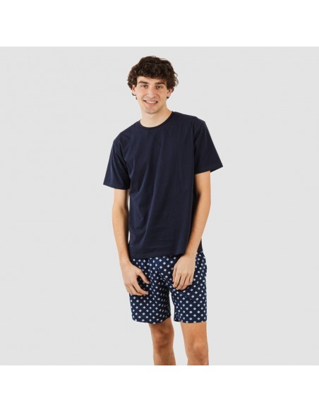 Pijama corto algodón hombre Missy azul marino pijamas-cortos-hombre