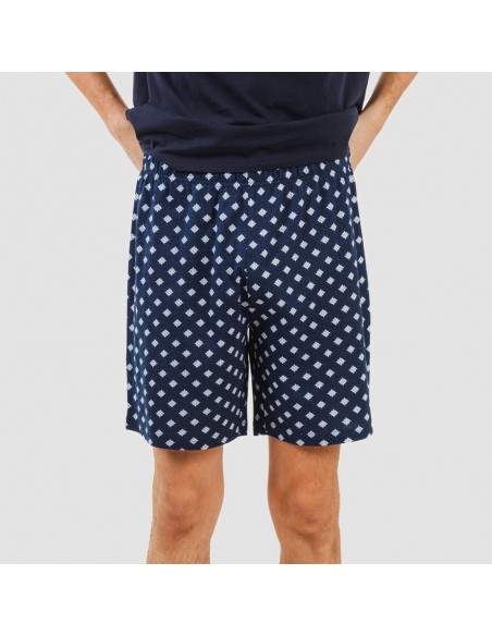 Pijama corto algodón hombre Missy azul marino pijamas-cortos-hombre