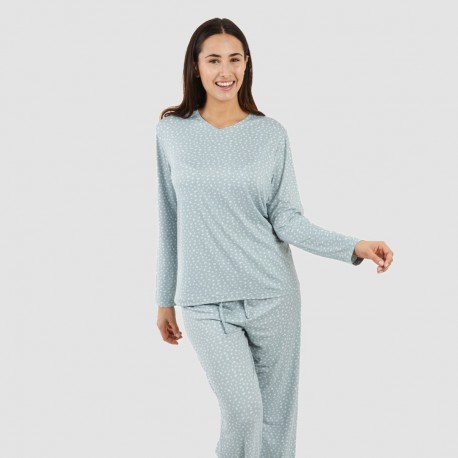 Pijama largo mujer soft Anita indigo pijamas-largos-de-mujer