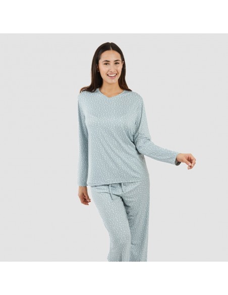 Pijama largo mujer soft Anita indigo pijamas-largos-de-mujer