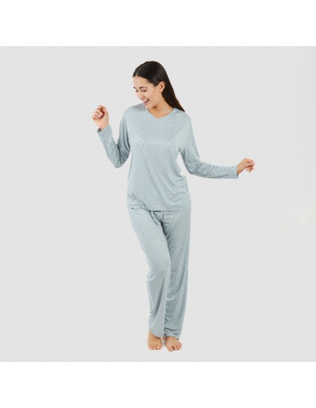 Pijama largo mujer soft Anita indigo pijamas-largos-de-mujer