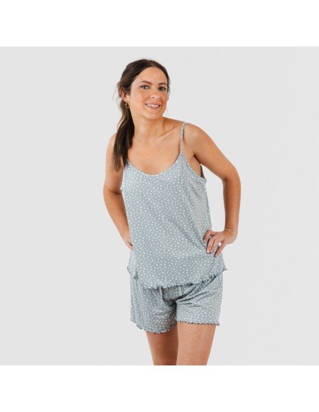 Pijama tirantes mujer soft Anita indigo pijamas-cortos-mujer