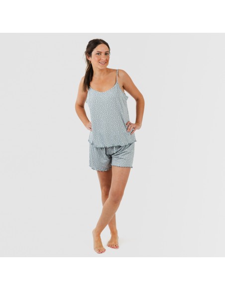 Pijama tirantes mujer soft Anita indigo pijamas-cortos-mujer