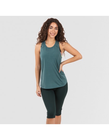 Conjunto deportivo leggings corto mujer verde botella ropa-deporte-mujer