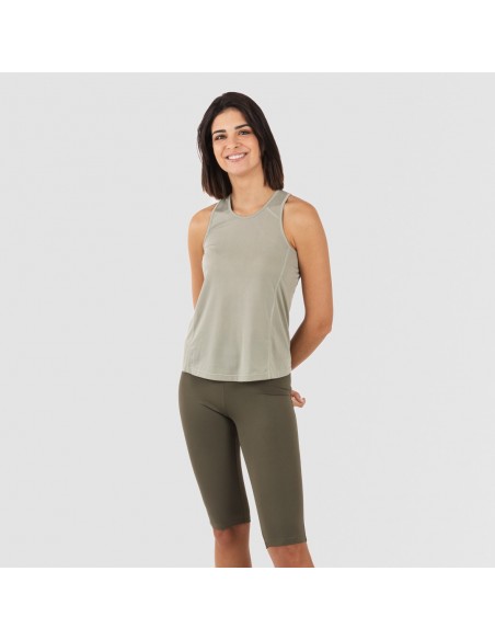 Conjunto deportivo leggings corto mujer verde hoja - verde cacería ropa-deporte-mujer