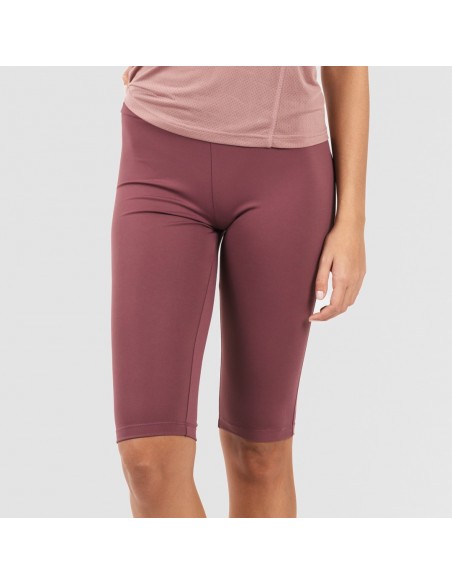 Conjunto deportivo leggings corto mujer malva - berenjena ropa-deporte-mujer