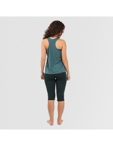 Conjunto deportivo leggings corto mujer verde botella ropa-deporte-mujer