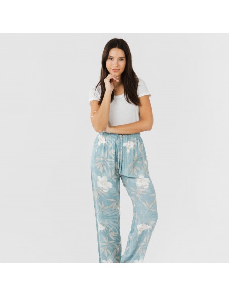 Pantalón viscosa Denia azul pantalones-comodos-mujer