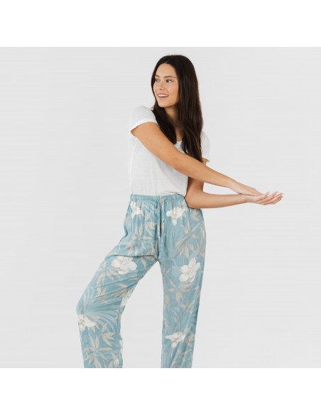 Pantalón viscosa Denia azul pantalones-comodos-mujer