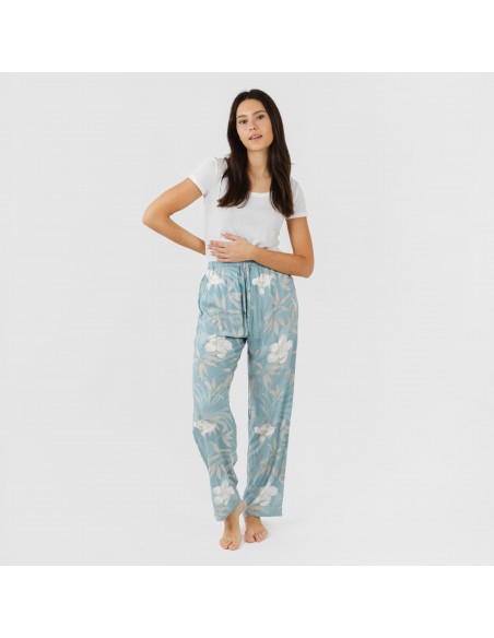 Pantalón viscosa Denia azul pantalones-comodos-mujer