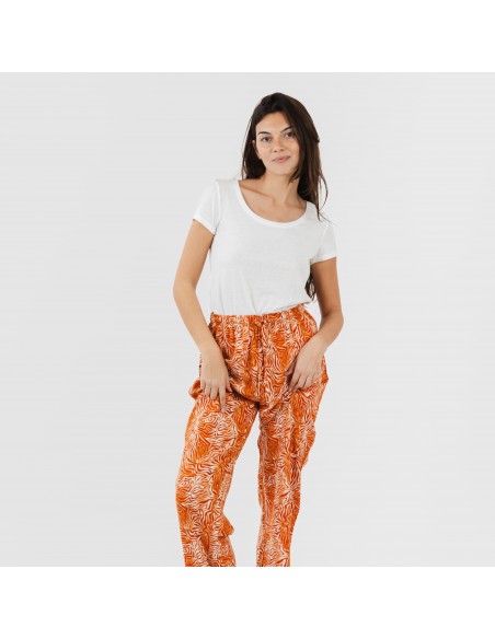 Pantalón viscosa Sole teja pantalones-comodos-mujer