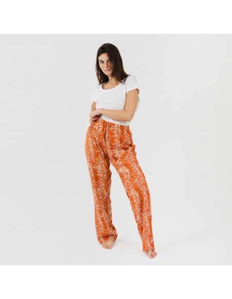 Pantalón viscosa Sole teja pantalones-comodos-mujer