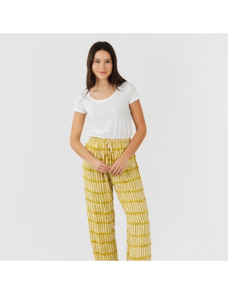 Pantalón viscosa Lemonade verde lima pantalones-comodos-mujer