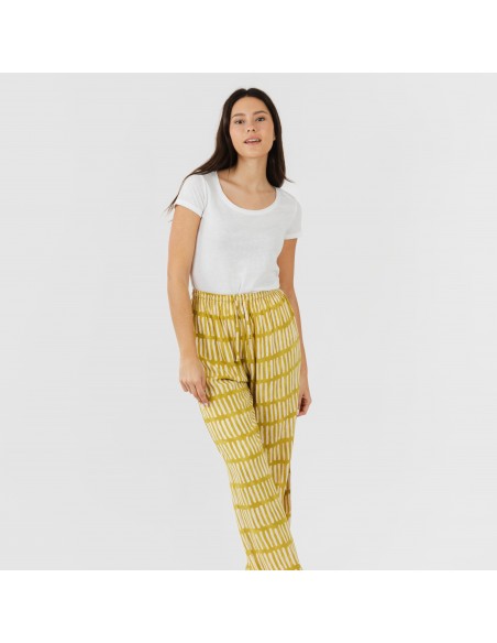 Pantalón viscosa Lemonade verde lima pantalones-comodos-mujer