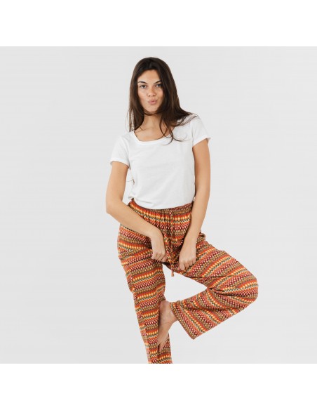 Pantalón viscosa Emily teja pantalones-comodos-mujer