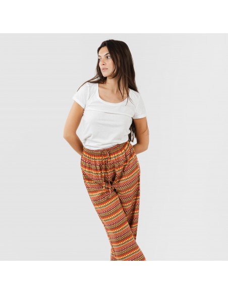 Pantalón viscosa Emily teja pantalones-comodos-mujer