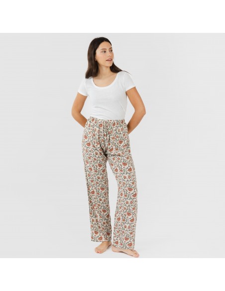 Pantalón viscosa Isabel teja pantalones-comodos-mujer