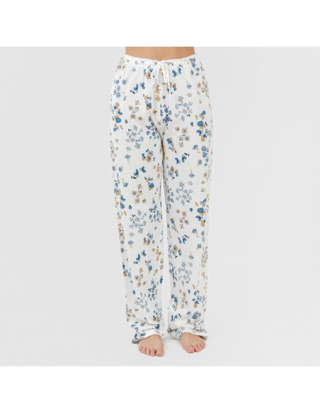 Pijama largo algodón Arauz indigo pijamas-largos-de-mujer