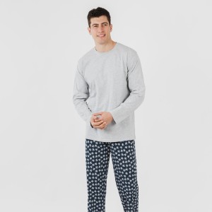 Pijama largo algodón hombre... 2