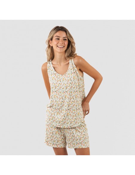 Pijama tirantes mujer viscosa Pamela pijamas-cortos-mujer