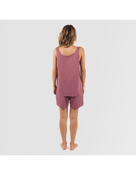 Pijama tirantes mujer viscosa liso pijamas-cortos-mujer