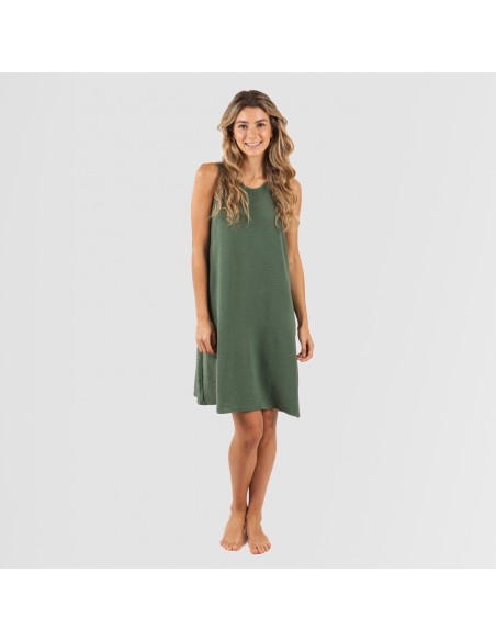 Vestido corto tirantes bambula liso vestidos-y-blusones-mujer