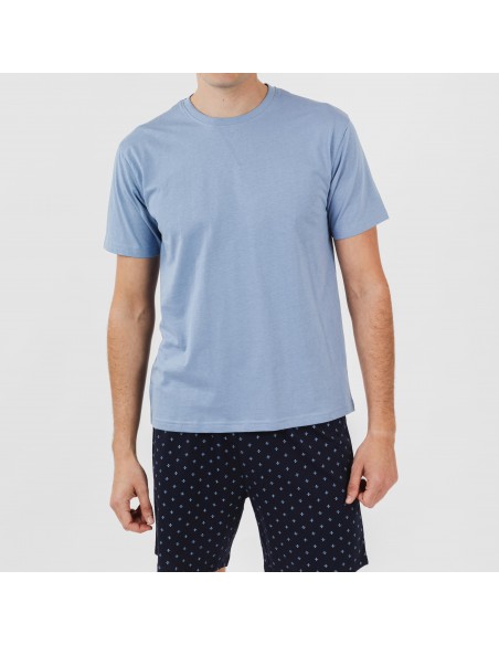 Pijama corto algodón hombre Pedro indigo pijamas-cortos-hombre