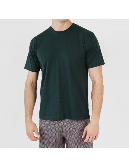 Pijama corto algodón hombre Canes verde pijamas-cortos-hombre