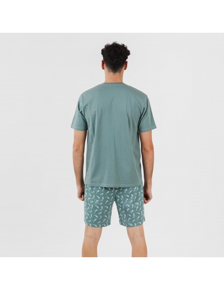 Pijama corto algodón hombre Flip verde pijamas-cortos-hombre