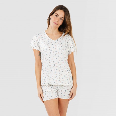 Pijama manga corta mujer soft Ines pijamas-cortos-mujer