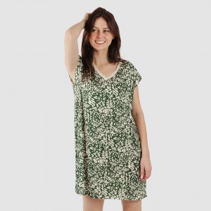 Vestido corto manga fluida... 2