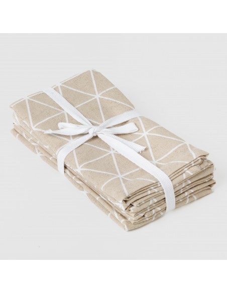 Set 4 Servilletas Culia beige servilletas