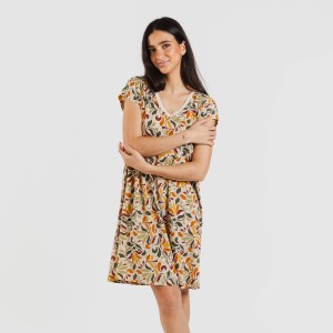 Vestido corto manga fluida... 2