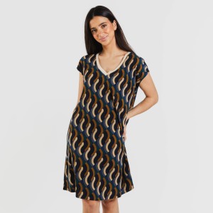 Vestido corto manga fluida... 2