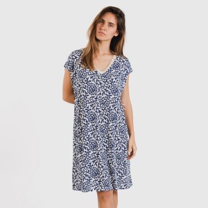 Vestido corto manga fluida... 2