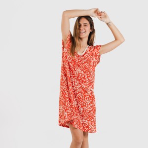 Vestido corto manga fluida... 2