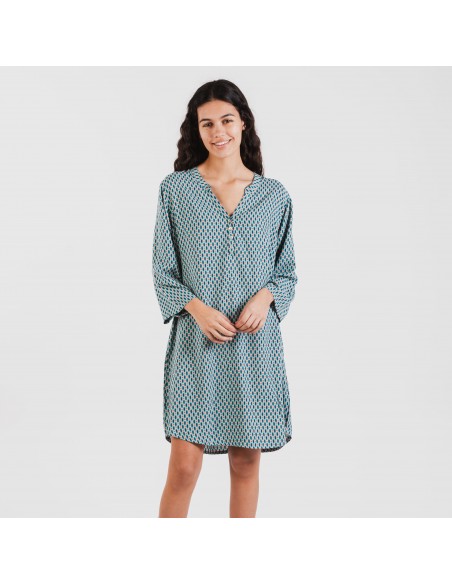 Camisola viscosa Dueña azul vestidos-y-blusones-mujer