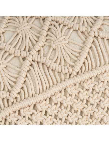 Cojin cuadrante algodón macramé Valiartis natural 45x45 - funda + relleno cojines-decorativos-estampados