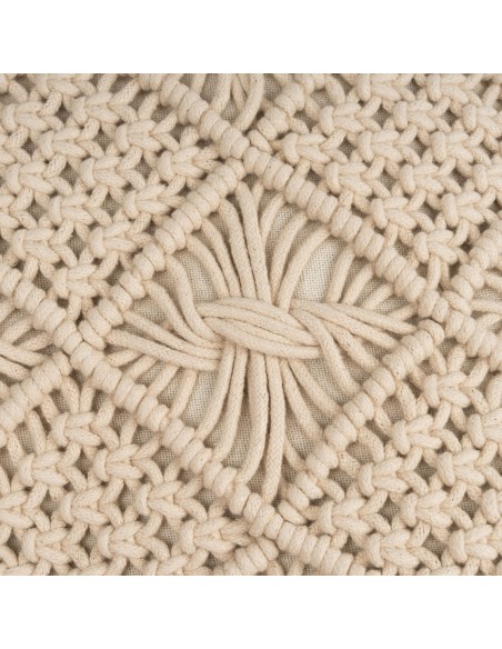 Cojin cuadrante algodón macramé Nador natural 45x45 - funda + relleno cojines-decorativos-estampados