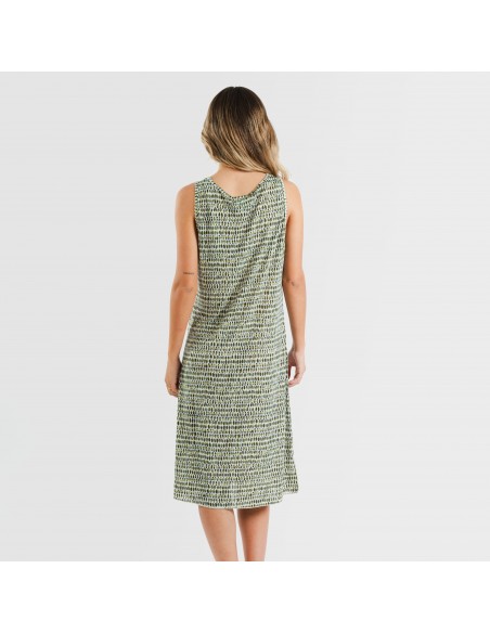 Vestido midi tirantes soft Murphy verde cacería vestidos-y-blusones-mujer