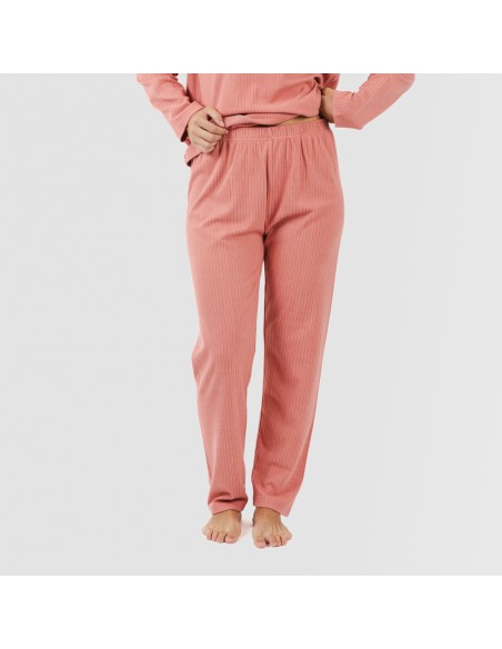 Pijama canalé Raya ancha lisa pijamas-largos-de-mujer