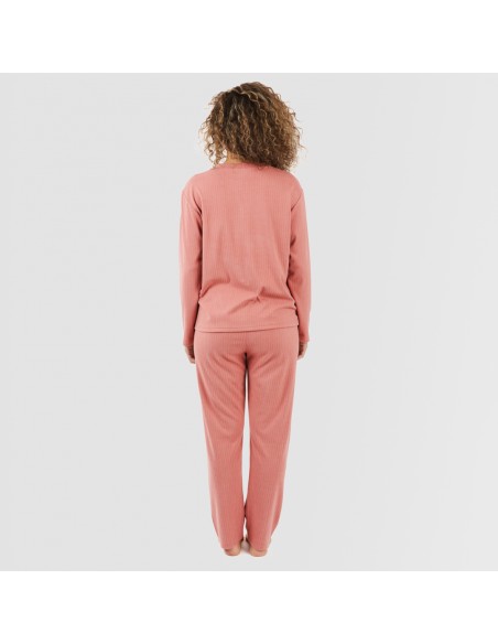 Pijama canalé Raya ancha lisa pijamas-largos-de-mujer