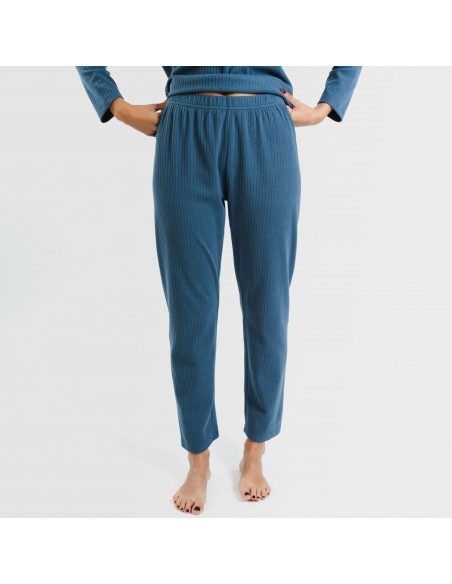 Pijama canalé Raya ancha lisa pijamas-largos-de-mujer