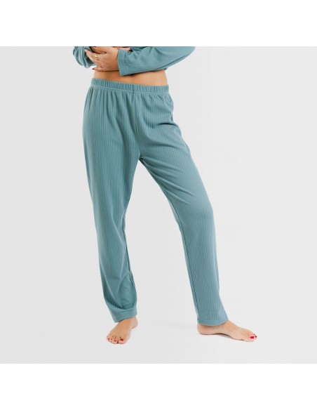 Pijama canalé Raya ancha lisa pijamas-largos-de-mujer