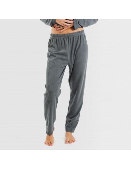 Pijama canalé Raya ancha lisa pijamas-largos-de-mujer