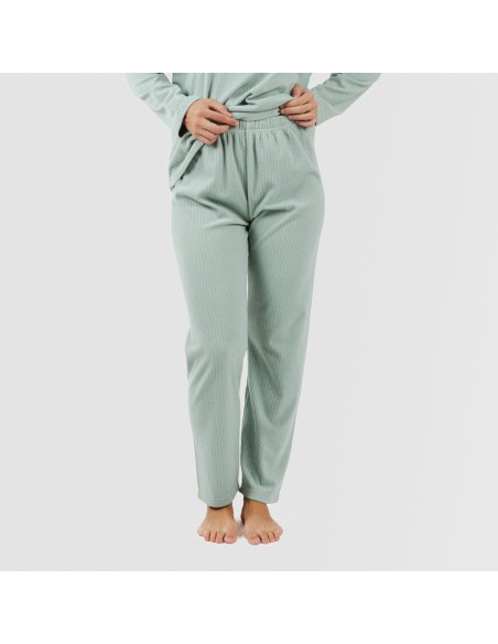 Pijama canalé Raya ancha lisa pijamas-largos-de-mujer